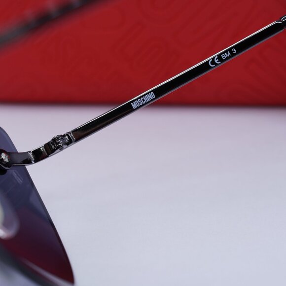 Final Price! Moschino MOS082/S 0V81 IR Black/Grey Sunglasses - Picture 9 of 10